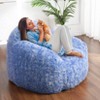 Bean Bag Chair, Adult Bean Bag Couch with Armrest, Soft Fluffy Faux Fur Beanbag Chair - 2 of 4