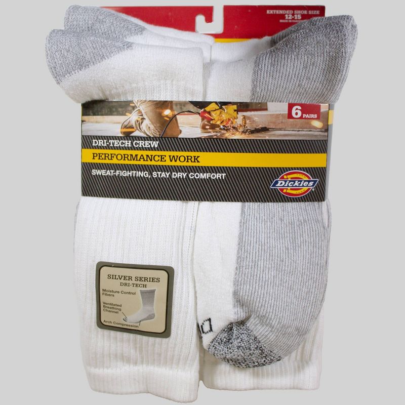 Dickies Big & Tall Dri-Tech Moisture Control Casual Socks 6pk - 12-14, 5 of 6
