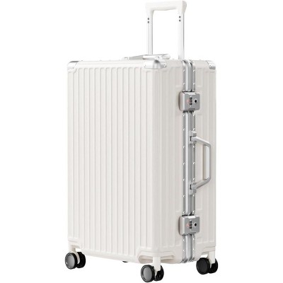 Luupatchy Business Aluminum Frame Zipperless Checked Luggage Hard Shell Suitcase with TSA Lock