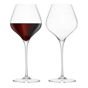 Final Touch Burgundy Crystal Wine Glasses, Set of 2 - 23.6 oz, Titanium Reinforced, Scratch & Chip Resistant, Lead-Free - Dishwasher Safe - 1 of 4