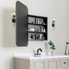 PexFix 36"x24" Rectangle Metal Recessed/Surface Mount Medicine Cabinet with Mirror,Black - 3 of 4