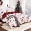 Christmas Duvet Queen Cover Set, Soft Brushed Microfiber Comforter Cover with Reindeer Print, Holiday Themed Bedding for Bedroom Decoration - 2 of 4