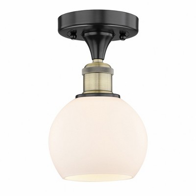 Athens - 1 Light Semi-Flush Mount In Industrial Style-8.88 Inches Tall and 6 Inches Wide