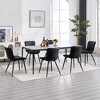 Dexmalle Set of 2 Modern Faux Leather Side Dining Chair,Black - 3 of 4
