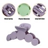 Unique Bargains Women's Plastic Hair Claws Clips Black Purple Green 3.94"x1.54"x1.77" 3Pcs - 3 of 4