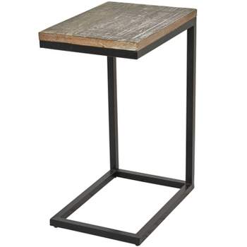 Rustic Metal Accent Table Light Brown - Olivia & May