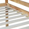 MATEERTY Solid Wooden, Twin Floor Bunk Bed wit Ladder, Upper and Bottom Bed Platforms Crafted with Stregthened Slats Beige - 4 of 4