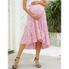 Maternity Dress High Waist Maternity Patchwork Long Skirt - 2 of 4