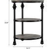 Acekool 3-Tier Round End Table with Steel Frame, Multi-Level Nightstand for Bedroom & Living Room - 2 of 4