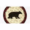 Earth Rugs Cabin Bear Printed Coaster 5"x5" Rustic Lodge Table Decor - 2 of 3