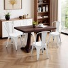 CAVINAS Set of 4 Metal Dining Chair,Stackable Kitchen Chairs with Detachable Backrest for Indoor Outdoor Kitchen,Restaurant - 2 of 4