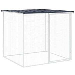 vidaXL Chicken Cage Anthracite Galvanized Steel Medium Durable - 1 of 4