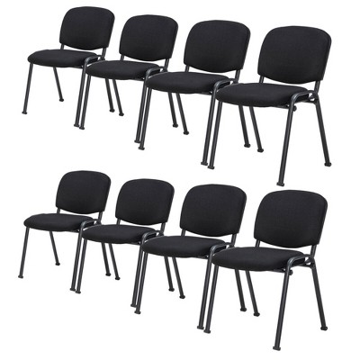 Tangkula Set of 8 Office Guest Chair Stackable Reception Chair Waiting Conference Room