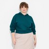 Women's Cropped Pullover Hooded Sweatshirt - Wild Fable™ - 2 of 3