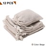Unique Bargains Cotton Foldable Gym Travel Hiking Storage Drawstring Bag 12 Pcs - 3 of 4