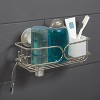 Basket - Zenna Home: Rustproof Stainless Steel Shower Organizer with Adhesive Strips & Suction Cups, 10" Width - 2 of 4