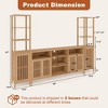 3 Piece Large TV Stand with Bookshelves for TVs Up to 70", Entertainment Center with Storage, Media Console Table TV Hutch for Living Room, Bedroom - 3 of 4