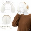 FAAYFIAN Faux Fur Earmuffs for Women Winter Foldable Warm Ear Muffs Soft Fuzzy Plush Ear Warmers - 2 of 4
