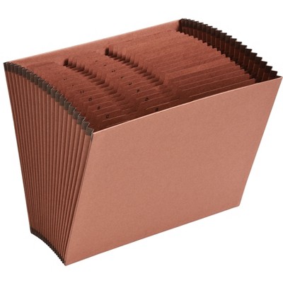 MyOfficeInnovations Heavy-Duty Expanding File A-Z Index Letter Size Brown 595367