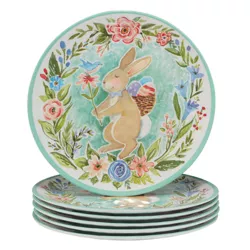 Set of 6 Joy of Easter Melamine Dining Plates - Certified International
