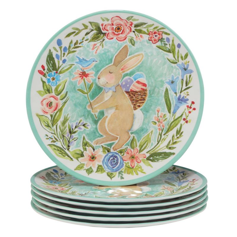 Set of 6 Joy of Easter Melamine Dining Plates - Certified International, 1 of 4