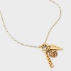 14K Gold Dipped Cubic Zirconia Basketball Charm Necklace - A New Day™ Gold - 4 of 4