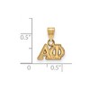 Black Bow Jewelry 14k Yellow Gold Plated Sterling Silver Alpha Phi Greek Life Small Pendant - 2 of 3
