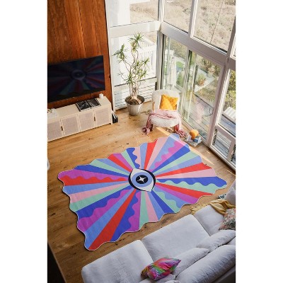 Lany Space Jessica Miller Colorful Lazer Rays Eye Rug