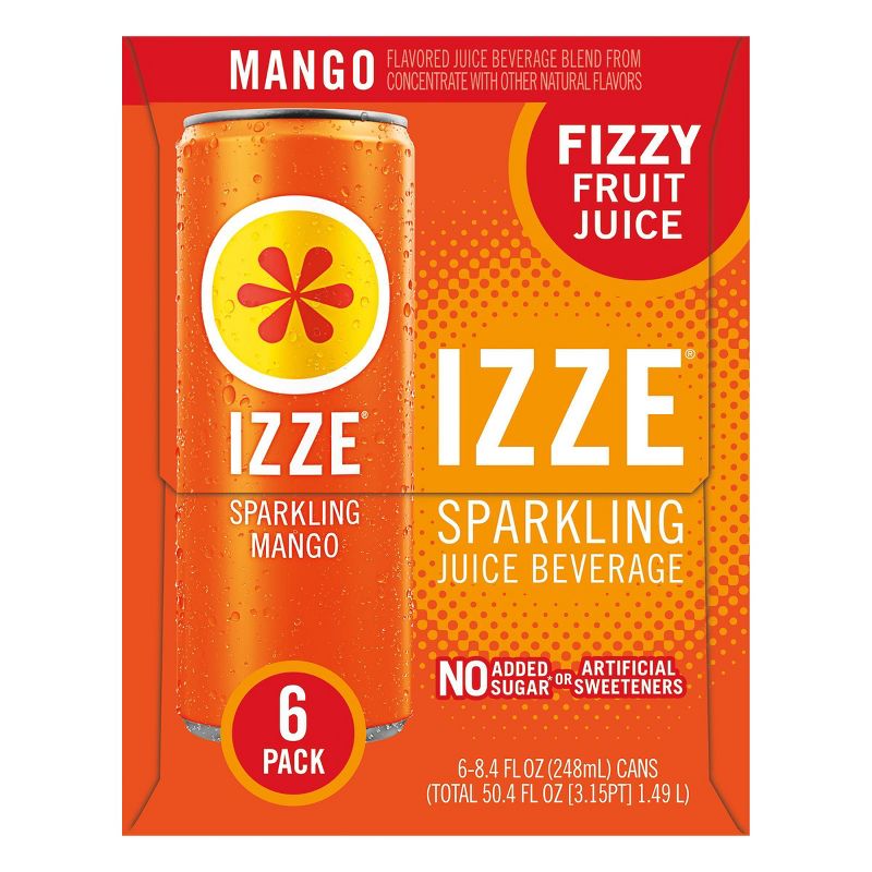 IZZE Mango Sparkling Juice - 6pk/8.4 fl oz Cans, 3 of 5