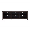 70" MDF Modern Transitional 3-Shelf Open Storage TV Stand with Adjustable Shelves and Cord Management for Living Room and Bedroom - 2 of 4