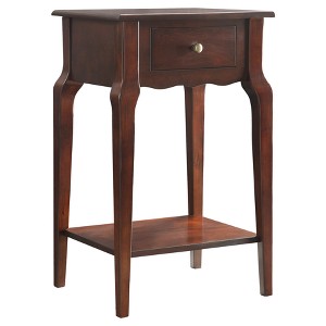 Muriel Accent Table with Shelf - Espresso - Inspire Q, Brown