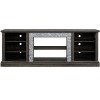 Wooakway Large TV Stand TV Desk Storage Rack with Faux Stacked Stone Surround - 3 of 4