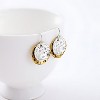 Gold Disc Dangle Earrings Gold Circle Earrings Circle Earrings Lightweight Hammered Disc Dangle Earrings Jewelry for Women - 3 of 4