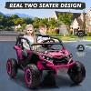 24V 2-Seater Kids Ride-On UTV, 4WD Electric Truck w/ Remote Control, LED Lights, Music, Shock Absorbers, 4×75W Motors - 2 of 4