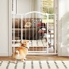 FDW 27/30/36”Tall Dog Gate for Stairs & Doorways,Walk-Through Metal Pet Gate for Indoor Use,Adjustable Safety Gates for Pets - 2 of 4
