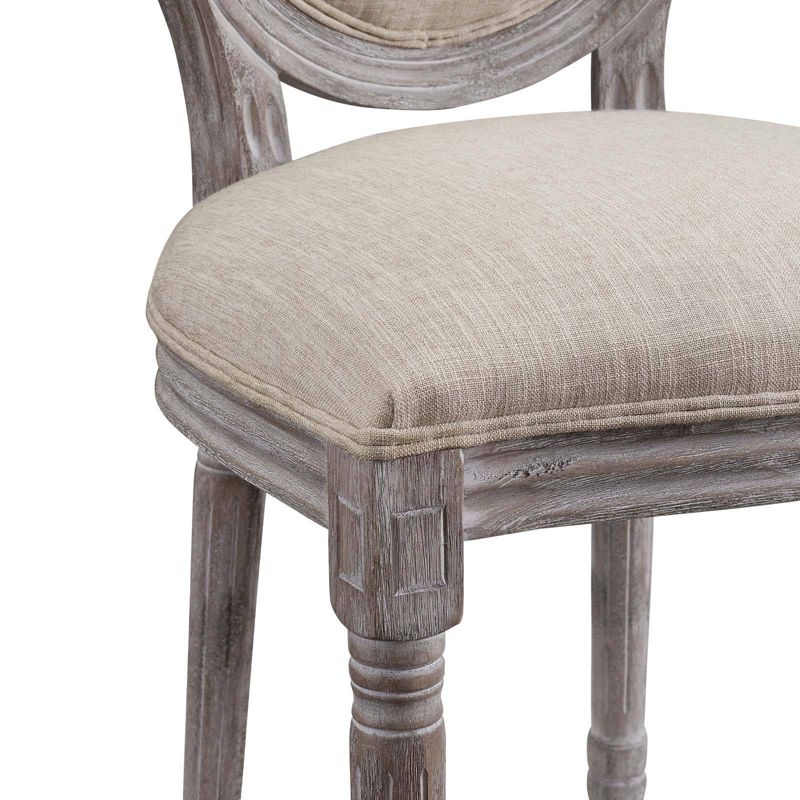 Emanate Vintage French Upholstered Fabric Dining Side Chair Beige - Modway, 5 of 7