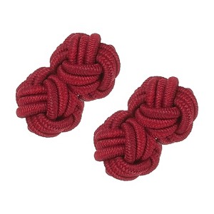 Unique Bargains Elastic Fabric Silk Knot Cufflinks for Men 1 Pair - 1 of 4