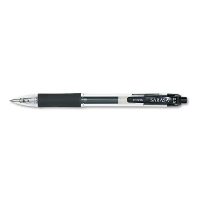 Zebra Sarasa Retractable Gel Pen Black Ink Fine Dozen 46710