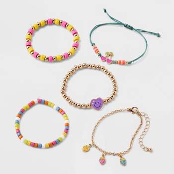 Girls' 5pk Fruit Charms Bracelet Set - Cat & Jack™