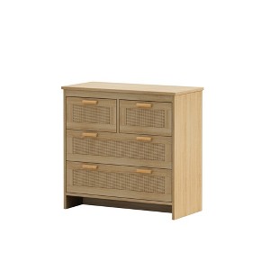 VYNXARIA 4 Drawers Rattan Cabinet,for Bedroom,Living Room,Dining Room,Hallways,Easy Assembly - 1 of 4