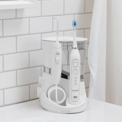 toothbrush with waterpik target