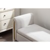 CAVINAS Storage Bench Ottoman with Storage Velvet Fabric Gold Metal Trim Strip - 3 of 4