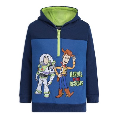Disney Toy Story Boys Half Zip Up Hoodie for Toddler and Little Kids