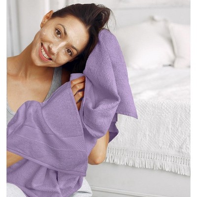 Lavender Heavyweight Cotton Quick-Dry Bath Towel Set of 4