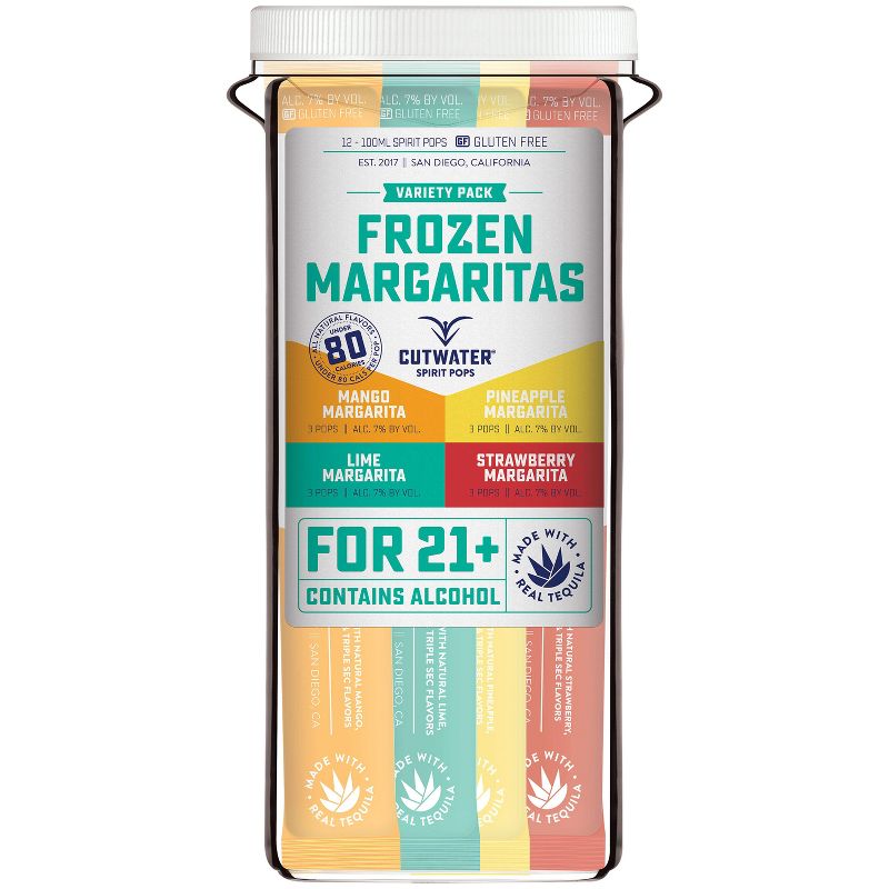 Cutwater Spirits Frozen Margaritas Variety Pack - 12pk/100ml Pops, 1 of 8