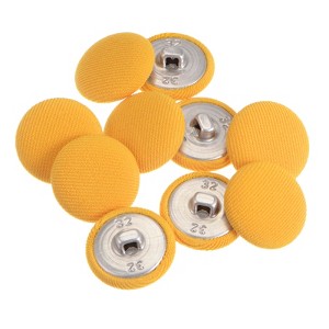 Unique Bargains Round Metal Sewing Cloth Covered Button 10 Pcs - 1 of 4