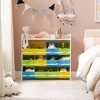 SONGMICS Toy Organizer and Storage Bins, Kids Toy Storage Unit with 9 Removable Non-Woven Fabric Bins White - 3 of 4