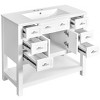 Ridstar 34.1 in. H White Modern Bathroom Storage Cabinet with 2 Soft Closing Doors and 6 Drawers - 2 of 4