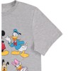Ladies Mickey Mouse Fashion Shirt - Womens Mickey & Minnie Mouse Top - Disney Curved Hem Hi Lo Short Sleeve Tee (Heather Grey, Medium) - 4 of 4
