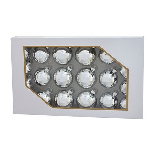 Kurt Adler 60-80MM Shiny Silver Glass Ball Ornaments, 20 Piece Set - 1 of 4